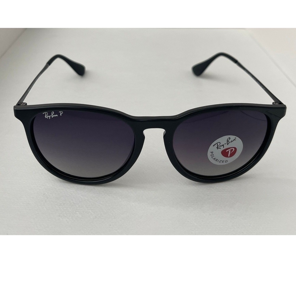 Ray-Ban Erika Black RB4171 Grey Gradient Polarized Sunglasses 54-18-145 NWOT
